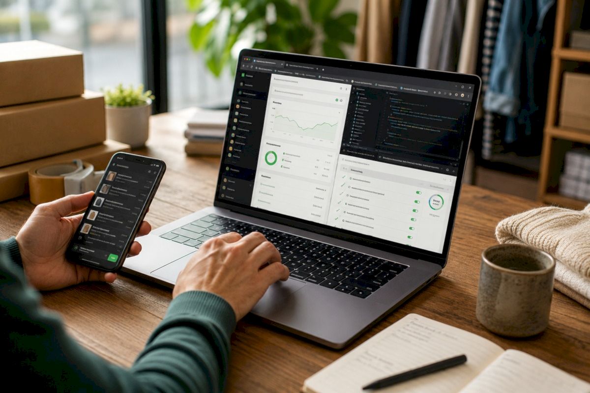 Shopify 后台管理界面示意