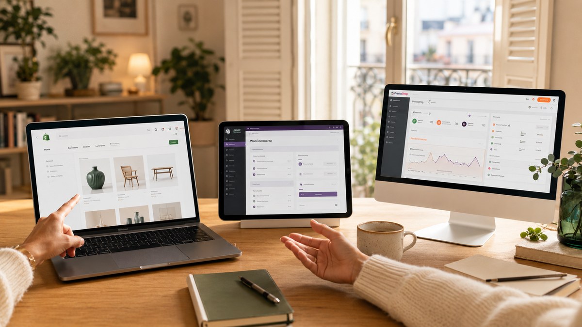 Shopify vs WooCommerce vs PrestaShop 对比